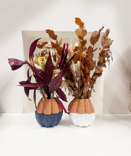 PETRA vaso 3D TERRACOTTA smaltato