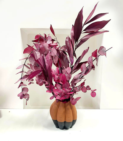 PETRA vaso 3D TERRACOTTA smaltato