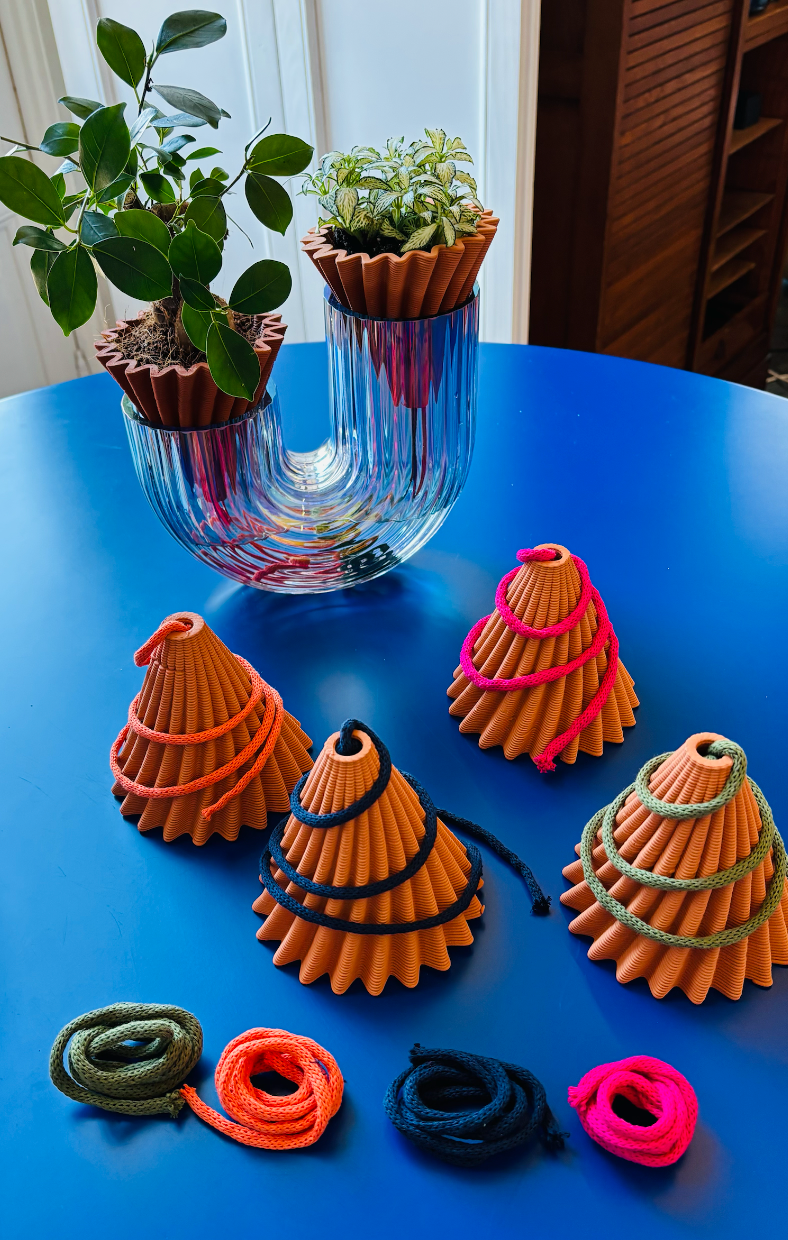 NOMADE terracotta raw + 4 colored cords