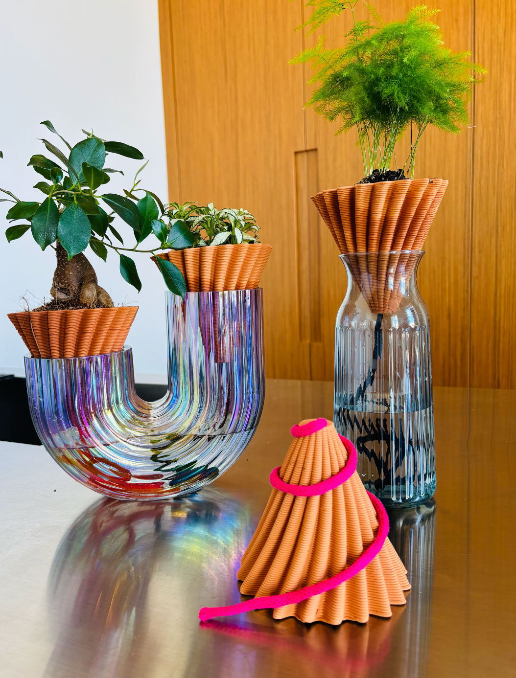 NOMADE terracotta raw + 4 colored cords
