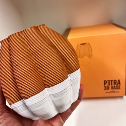 PETRA vaso 3D TERRACOTTA smaltato